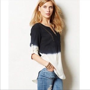 Anthro Floreat Ombré dip tie dyed boho tunic